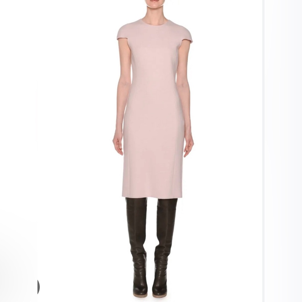 Agnona Cap Sleeve Fitted Cashmere Midi Dress  Size 42